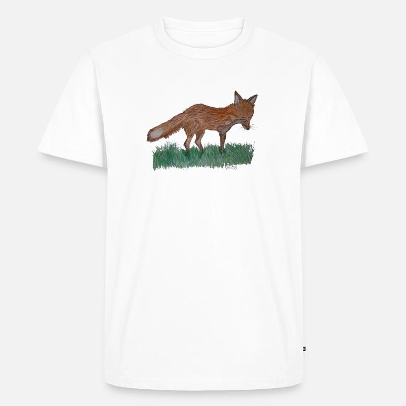 Ich bin nur ein Fuchs - Männer Premium Bio T-Shirt - Weiß
