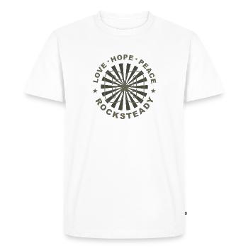 Amour, Espoir, Paix et Rocksteady 69 - T-shirt Premium bio Homme - blanc - Devant - Nico (187cm)