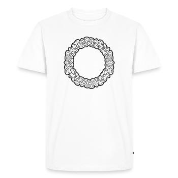Triquetra Decorative Viking circle - Men's Premium Organic T-Shirt - white - Front - Nico (187cm)