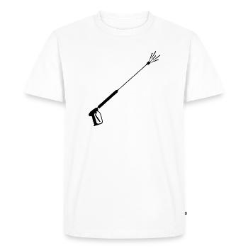Nettoyage de façade de pulvérisateur à haute pression 5 - T-shirt Premium bio Homme - blanc - Devant - Nico (187cm)