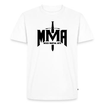 Mixed Martial Arts MMA Design Sword - Men's Premium Organic T-Shirt - white - Front - Nico (187cm)