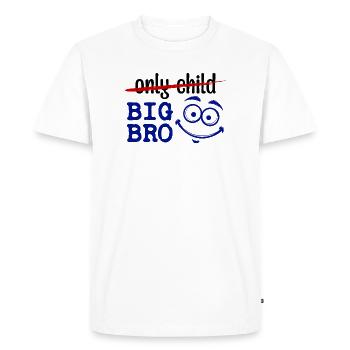 Déclaration du seul enfant Big Brother Brother Brother Heart - T-shirt Premium bio Homme - blanc - Devant - Nico (187cm)