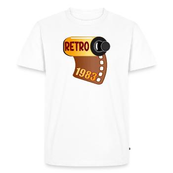 RETRO BIRTHDAY 1983 PHOTOGRAPHY - Men's Premium Organic T-Shirt - white - Front - Nico (187cm)