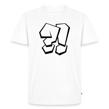 WTF pourquoi pourquoi ?! - T-shirt Premium bio Homme - blanc - Devant - Nico (187cm)