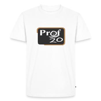 Professeur - T-shirt Premium bio Homme - blanc - Devant - Nico (187cm)