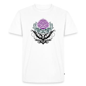 Chardon pourpre Chardon - T-shirt Premium bio Homme - blanc - Devant - Nico (187cm)
