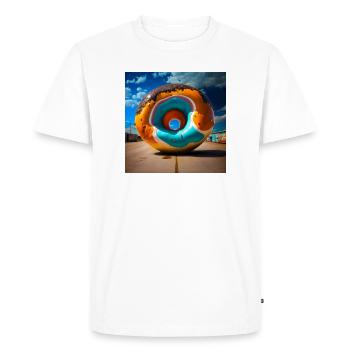 Mega Donut 01 - T-shirt Premium bio Homme - blanc - Devant - Nico (187cm)