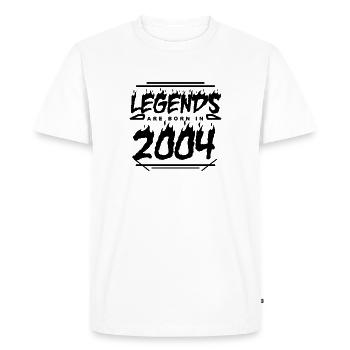 Légende 2004 - Année 2004 - Année 2004 - T-shirt Premium bio Homme - blanc - Devant - Nico (187cm)