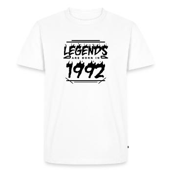 Legend 1992 - Born 1992 - Built in 1992 - Men's Premium Organic T-Shirt - white - Front - Nico (187cm)