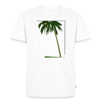 Palmier dans le cadre | palmier dans le cadre - T-shirt Premium bio Homme - blanc - Devant - Nico (187cm)