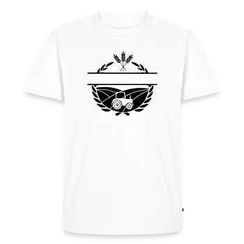 Laurel wreath farmer - Men's Premium Organic T-Shirt - white - Front - Nico (187cm)