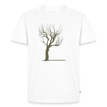 Tree without leaves - modificated - Men's Premium Organic T-Shirt - white - Front - Nico (187cm)