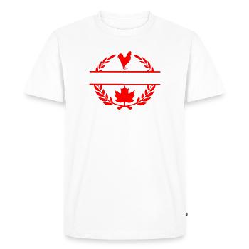 Canada maple leaf chicken laurel wreath - Men's Premium Organic T-Shirt - white - Front - Nico (187cm)