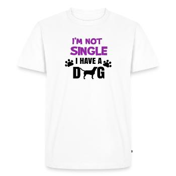 Animaux de compagnie Déclaration de chien Animal préféré Animaux - T-shirt Premium bio Homme - blanc - Devant - Nico (187cm)