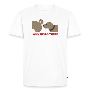Animaux de compagnie Déclaration de chien Animal en peluche - T-shirt Premium bio Homme - blanc - Devant - Nico (187cm)