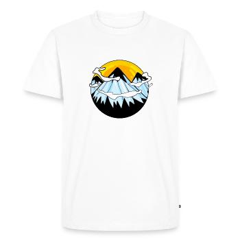 Mountain Mountains Mountain Peaks Peaks - Men's Premium Organic T-Shirt - white - Front - Nico (187cm)