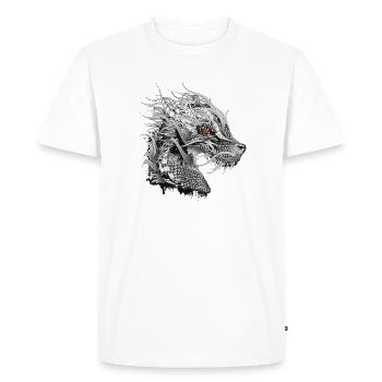 Tête de dragon mystique astucieusement conçue - T-shirt Premium bio Homme - blanc - Devant - Nico (187cm)