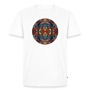 Nature Mandala Jordanie rocher coloré - T-shirt Premium bio Homme - blanc - Devant - Nico (187cm)