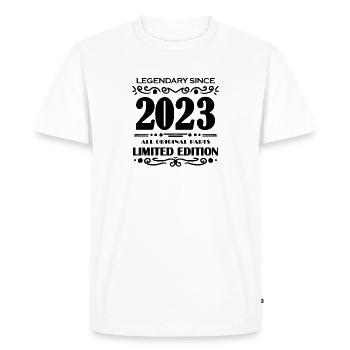 2023 - Volume 2023 - T-shirt Premium bio Homme - blanc - Devant - Nico (187cm)
