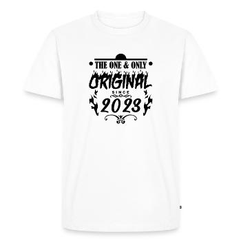 2023 - Année de construction 2023 - Année 2023 - T-shirt Premium bio Homme - blanc - Devant - Nico (187cm)