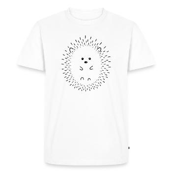 Hérisson Art au trait - T-shirt Premium bio Homme - blanc - Devant - Nico (187cm)