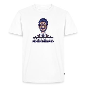Retiree Statement Retirement Retiree Career - Men's Premium Organic T-Shirt - white - Front - Nico (187cm)