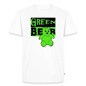 Green Bear - T-shirt Premium bio Homme - blanc - Devant - Nico (187cm)