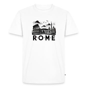 Rome - Men's Premium Organic T-Shirt - white - Front - Nico (187cm)