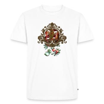 Santa Claus and elves after work. - Men's Premium Organic T-Shirt - white - Front - Nico (187cm)