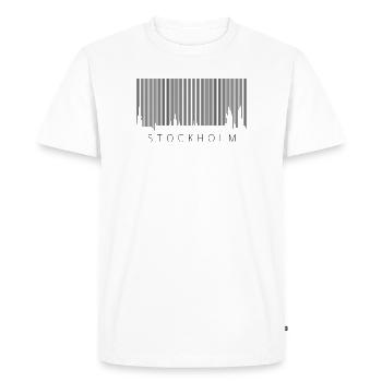 Stockholm Skyline Chemise design scandinave - T-shirt Premium bio Homme - blanc - Devant - Nico (187cm)