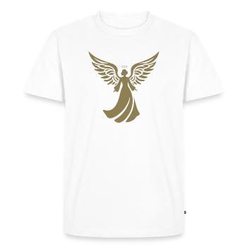 Halo de Noël Angel Silhouette - T-shirt Premium bio Homme - blanc - Devant - Nico (187cm)