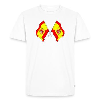 Two flags Spain - Men's Premium Organic T-Shirt - white - Front - Nico (187cm)