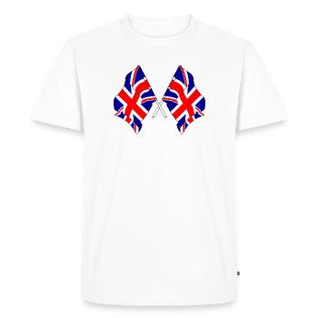 Two flags Great Britain - Men's Premium Organic T-Shirt - white - Front - Nico (187cm)