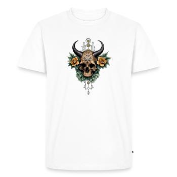 Crâne impressionnant. - T-shirt Premium bio Homme - blanc - Devant - Nico (187cm)