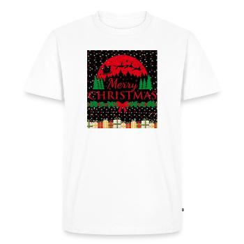 Conception de silhouette de Noël avec le Père Noël - T-shirt Premium bio Homme - blanc - Devant - Nico (187cm)