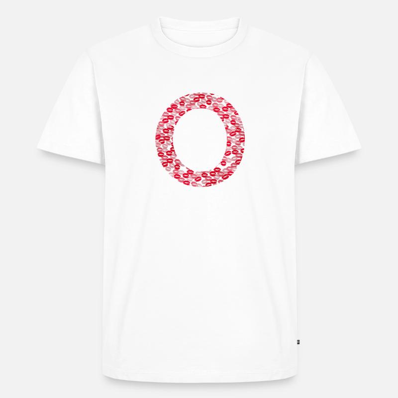 Buchstabe O - Erstes Geschenk - Männer Premium Bio T-Shirt - Weiß