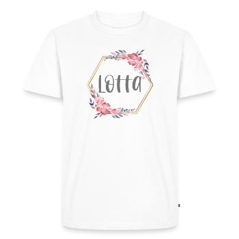 Lotta fille nom cadeau de bébé - T-shirt Premium bio Homme - blanc - Devant - Nico (187cm)