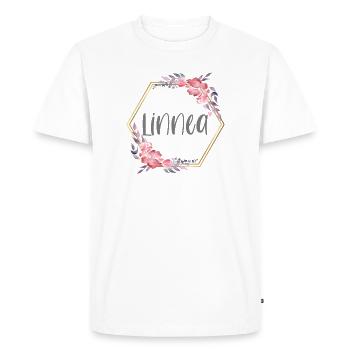 Linnea fille nom cadeau de bébé - T-shirt Premium bio Homme - blanc - Devant - Nico (187cm)