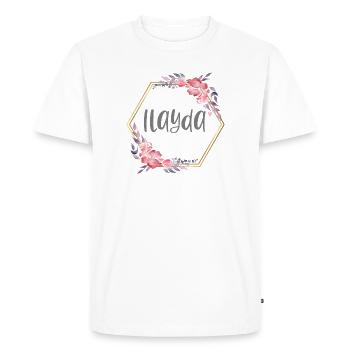 Ilayda Prénom turc Turquie cadeau de bébé - T-shirt Premium bio Homme - blanc - Devant - Nico (187cm)