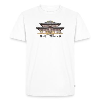 Nara Todai-ji, Patrimoine de l’Humanité, Temple au Japon Dessin - T-shirt Premium bio Homme - blanc - Devant - Nico (187cm)