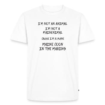 I'm not an animal - I'm not a mainimal - LMN style - Men's Premium Organic T-Shirt - white - Front - Nico (187cm)