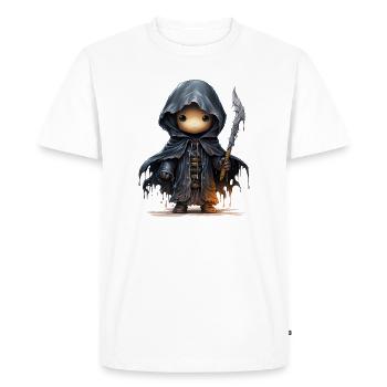 Un fantôme mignon avec une chemise fantastique d’épée - T-shirt Premium bio Homme - blanc - Devant - Nico (187cm)