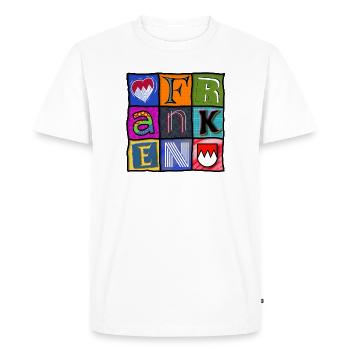 Franconie - Pop Art - Cool - T-shirt Premium bio Homme - blanc - Devant - Nico (187cm)