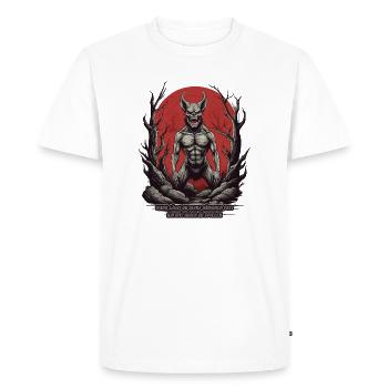 Hell Demon - Men's Premium Organic T-Shirt - white - Front - Nico (187cm)
