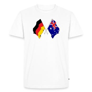 Flag of Germany and flag Australia - Men's Premium Organic T-Shirt - white - Front - Nico (187cm)
