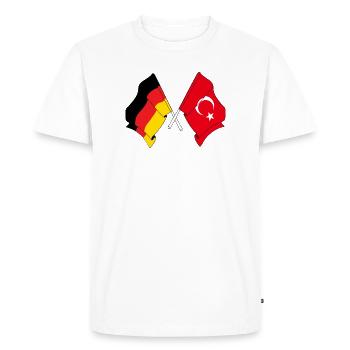 Drapeau de l’Allemagne et drapeau de la Turquie - T-shirt Premium bio Homme - blanc - Devant - Nico (187cm)