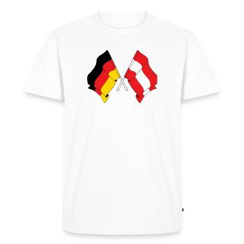Flag of Germany and flag of Austria - Men's Premium Organic T-Shirt - white - Front - Nico (187cm)