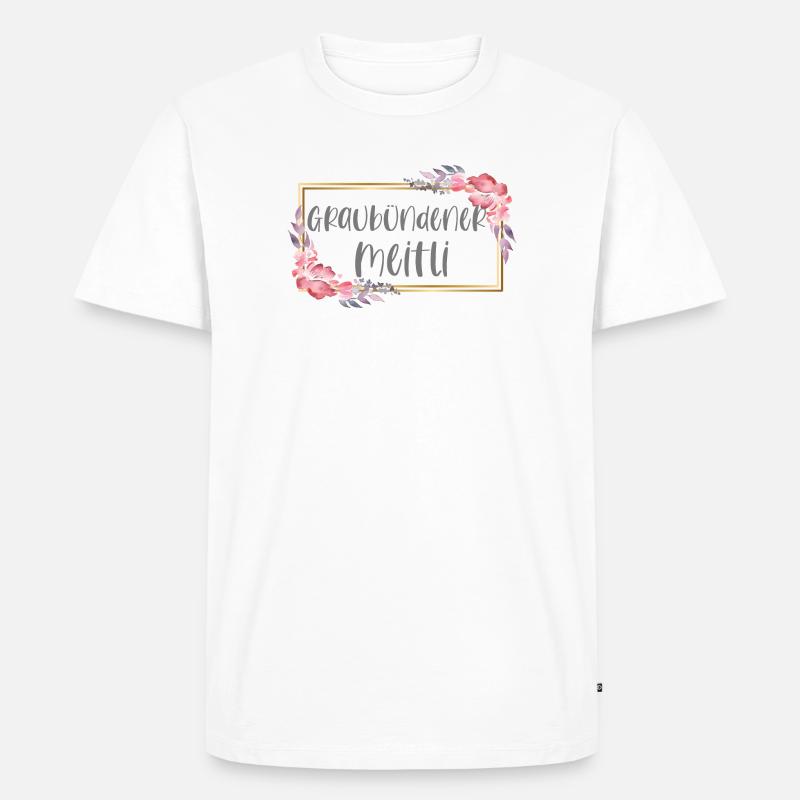 Schweiz Graubünden Mädchen Heimat Geschenk - Männer Premium Bio T-Shirt - Weiß