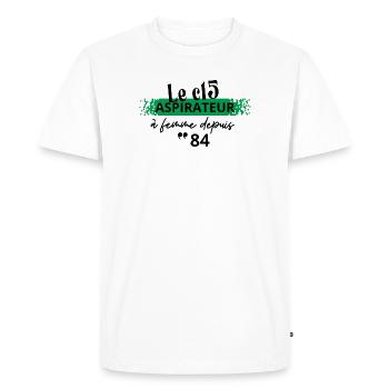Le c15 aspirateur à femmes cadeau c15 du seigneur - T-shirt Premium bio Homme - blanc - Devant - Nico (187cm)