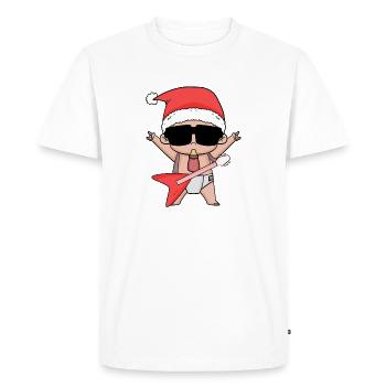 Cool Baby Christmas Rocker - Men's Premium Organic T-Shirt - white - Front - Nico (187cm)
